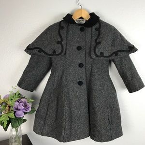 Vintage Rothschild Wool Caped Pea Coat